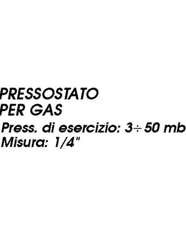 PRESSOSTATO x GAS 1/4     