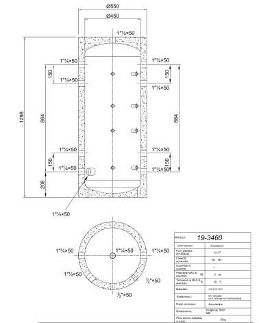 VOLANO TERM.200LT 8A 1.1/4