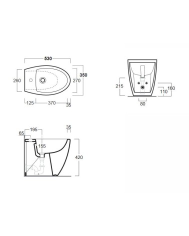 BIDET MONOFORO LFT  BIANCO
