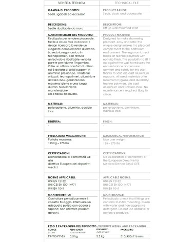 SEDILE RIB DOCC ALL/INX/PP