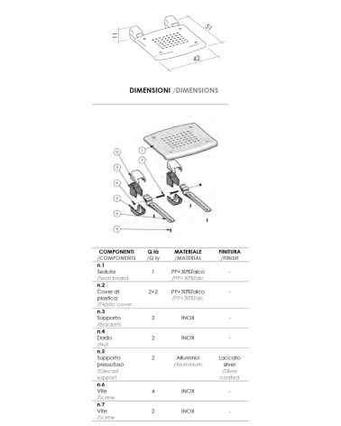 SEDILE RIB DOCC ALL/INX/PP