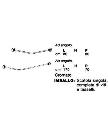TUBO DOCCIA L 80x80   CROM
