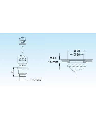 PILETTA UNIV S/TP x INOX  