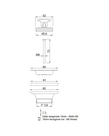 PILETTA LAV 1.1/2 GATT diametro 80