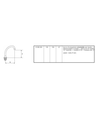 BOCCA ORIENTABILE LAVABO  