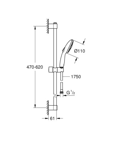 ASTA DOCCIA TEMPESTA 2G   