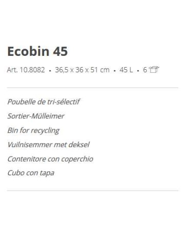 PATTUMIERA ECOBIN 45 BLU  
