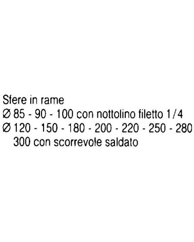 SFERA RAME SALD.diametro 90   F1/4