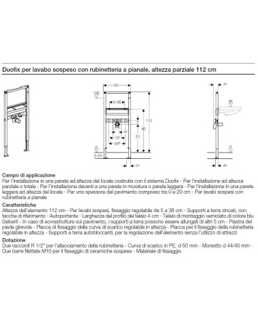 DUOFIX X LAVABO SOSPESO   