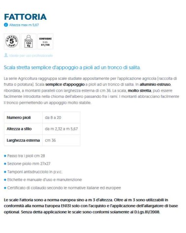 SCALA FATTORIA 10GR M 2.87