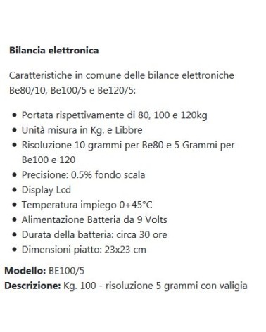 BILANCIA ELETTRONICA 100KG