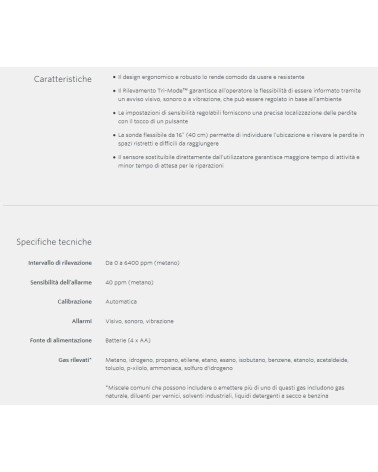 RILEVAT. GAS COMB. CD-100 