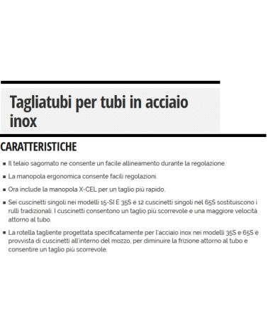 TAGLIATUBI INOX 6-35 35S  