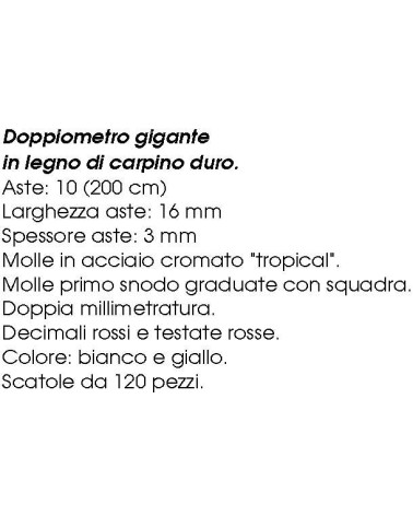 DOPPIOMETRO LEGNO BIA/GIAL