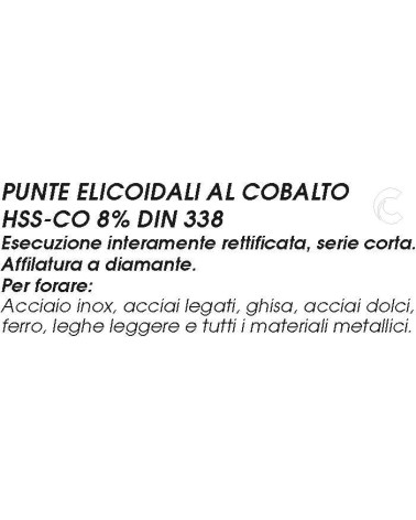 PUNTA ELIC COB HSS  diametro  1   
