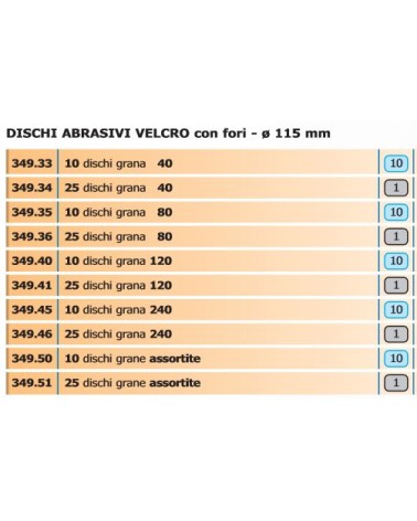 DISCO C/VELC diametro 115 G40 10PZ