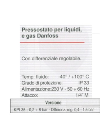 PRESSOST 0,2-8BAR DIFF REG