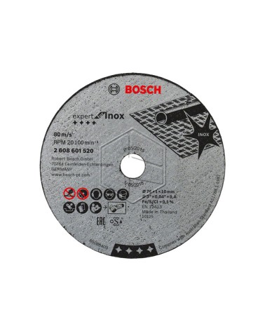 Bosch disco per miniangolare a batteria Litio GWS 10,8-76 V-EC Professional. Misura 76x1x10 mm. Adatto per il taglio di material
