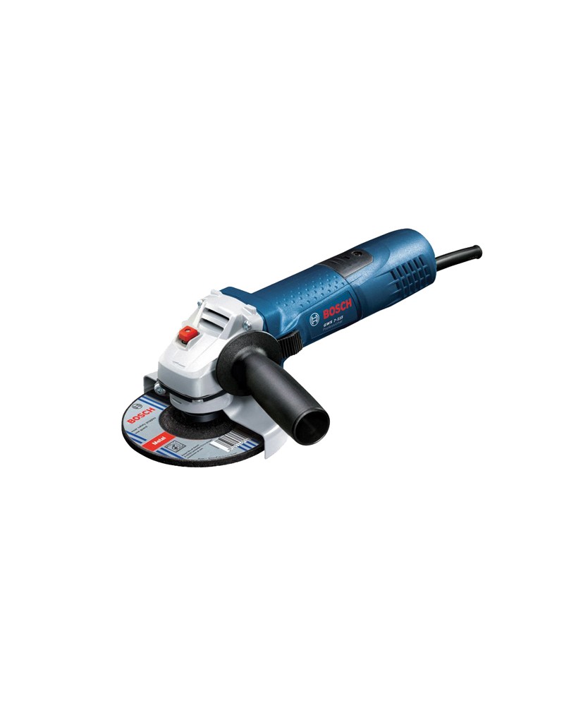 Bosch smerigliatrice GWS 7-115. Potenza ass. 720w. Disco da 115 mm. Bloccaggio dell'alberino. 11,000 giri/min. a vuoto. Interrut