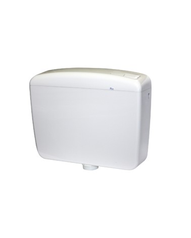 Cassetta a zaino ultra-piatta, ESTERNA realizzata interamente in ABS, capacita' 3/9 litri, con pulsante economizzatore d'acqua s