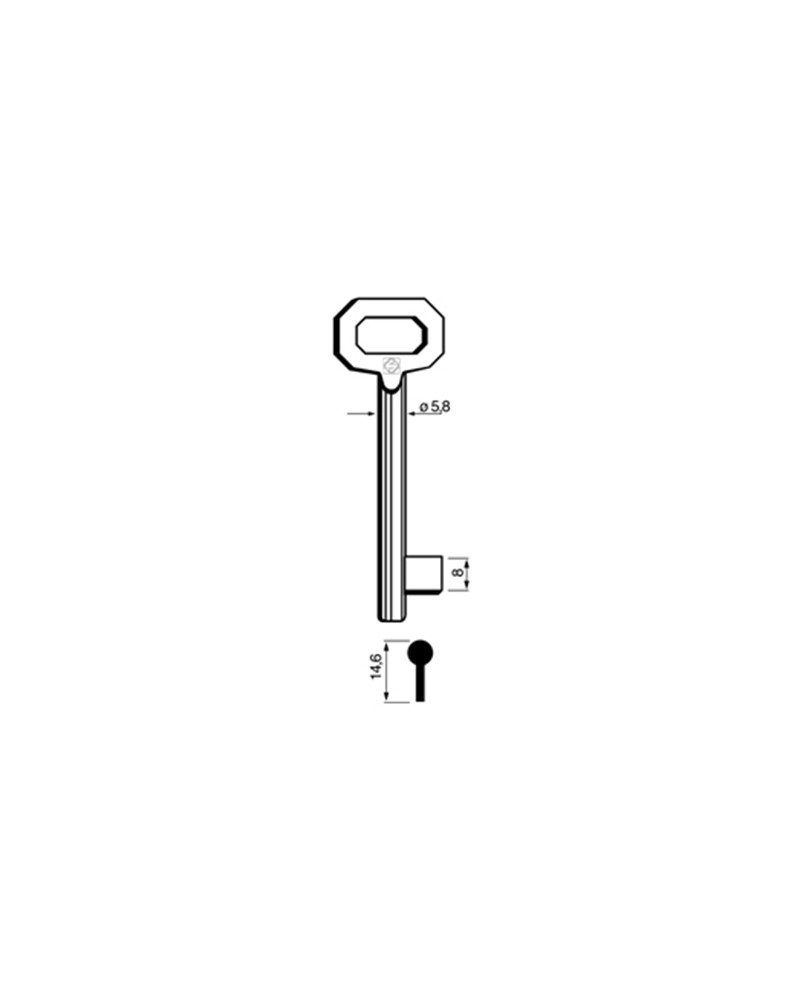 CHIAVE PATENT PASSEPARTOUT 5010 30P CORTA. Categoria: Patent. Impiego: PASSE-PARTOUT e PATENT. Marca principale: PATENT PASSEPAR