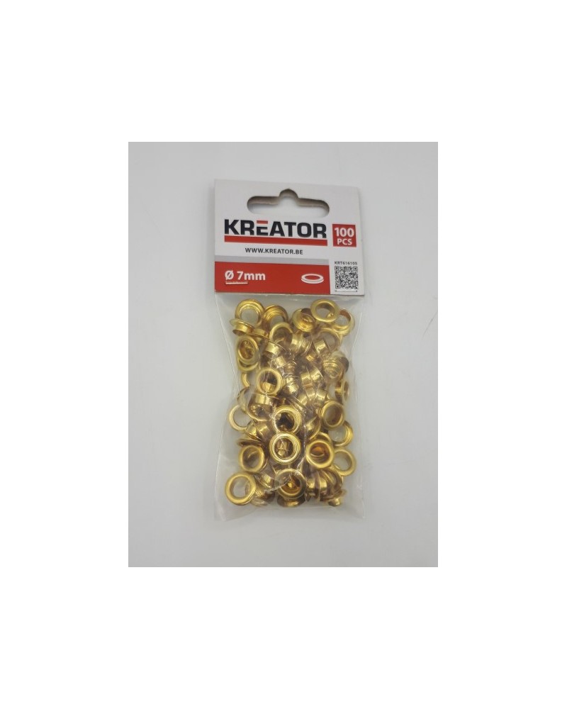 CONFEZIONE 100 OCCHIELLI OTTONATI MM7 KREATOR