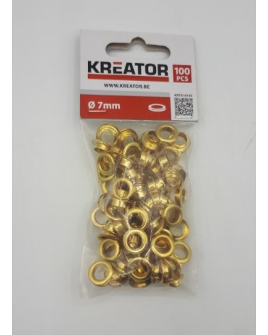 CONFEZIONE 100 OCCHIELLI OTTONATI MM7 KREATOR