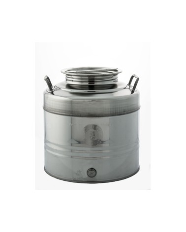 CONTENITORE FUSTO OLIO ACCIAIO INOX 18/10 SALDATO LT.30 BELVIVERE