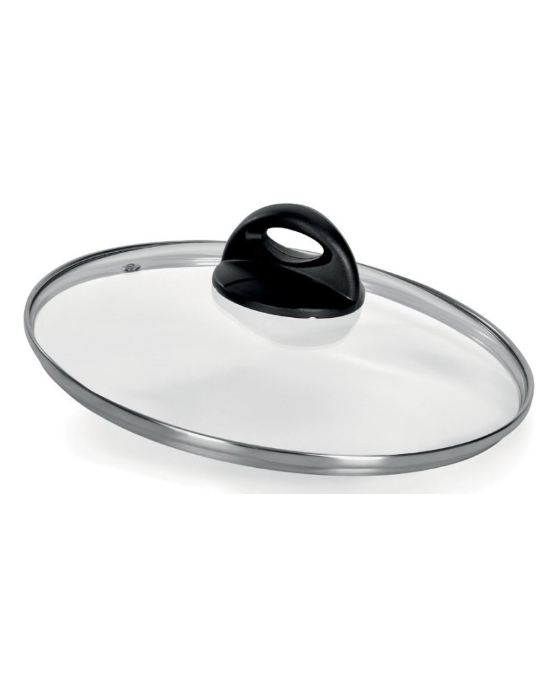 COPERCHIO VETRO CM24 BORDO INOX METALSOMMA