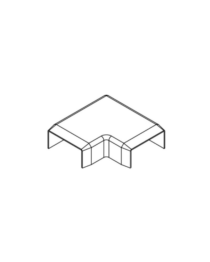 CURVA PIANA 30X10mm per canaline  BIANCO 2pezzi