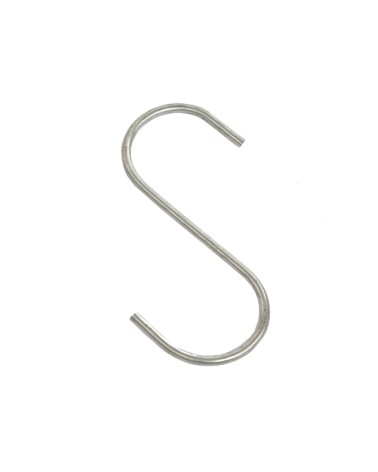 Gancio a S multiuso in acciaio zincato CM17 tondo pieno da mm.9.