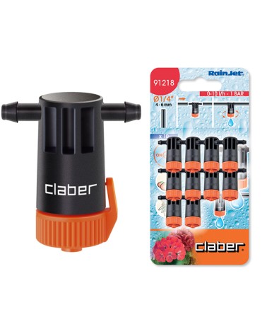 GOCCIOLATORE IN LINEA 0-10 L/H 1/4  PZ10 LINEA RAINJET ART. 91218