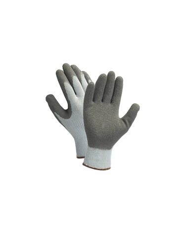 Guanto a maglia in poliestere e cotone TAGLIA 10, palmo impregnato in lattice, dorso aerato, felpatura interna invernale. ART. 0