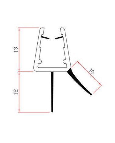 GUARNIZIONE BOX DOCCIA H 2 MT MOD.402