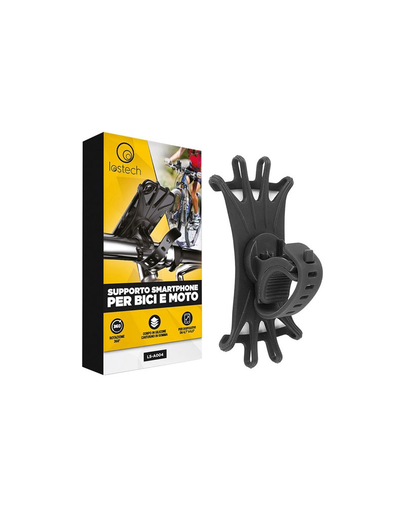 Lostech LS-A004 supporto smartphone in silicone elastico per bici e moto.