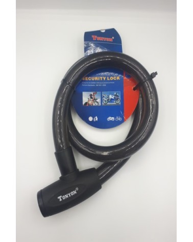 LUCCHETTO CAVO MOTO PESANTE DIAM. 25MM x 1MT CABLELOCKFune d'acciaio come anima interna, ricoperta in pvc.