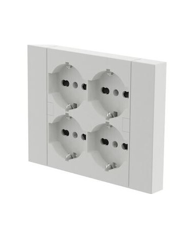 MULTIPRESA INCASSO QUADRA 4 PRESE BIPRESA SCHUKO BIANCA