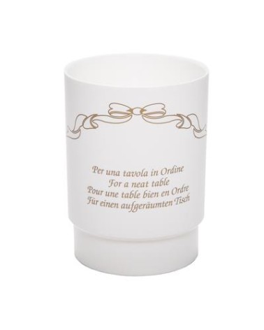 PATTUMIERA TONDA DA TAVOLA  LARGHEZZA 11,5CM X H15CM  BEIGE