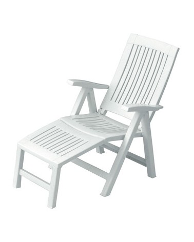 POLTRONA 'LUCREZIA RELAX' BIANCA in plastica. Dimensioni cm 60x103x105h Colore bianco