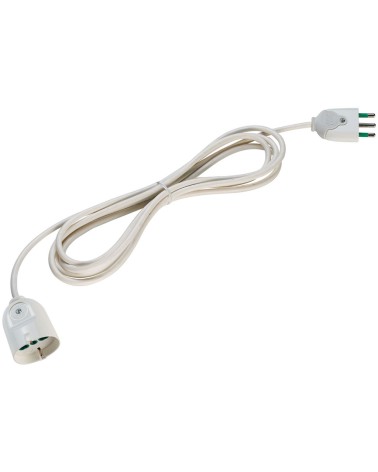 Prolunga lineare FANTON tensione: 250V~ -  frequenza: 50/60Hz - corrente: 16A - spina 2P+T 16A  - presa 2P+T 16A Bipasso Standar