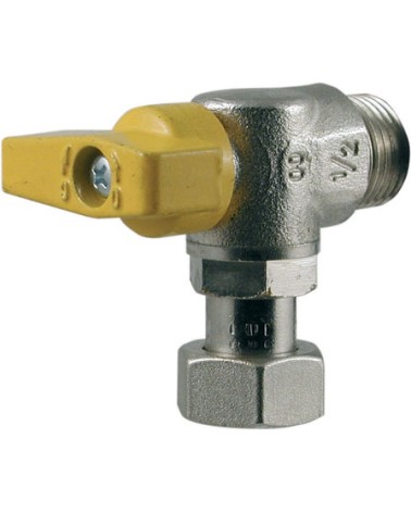 RUBINETTO SFERA SQUADRO SCALDABAGNO LEVA GIALLA M1/2 X F1/2