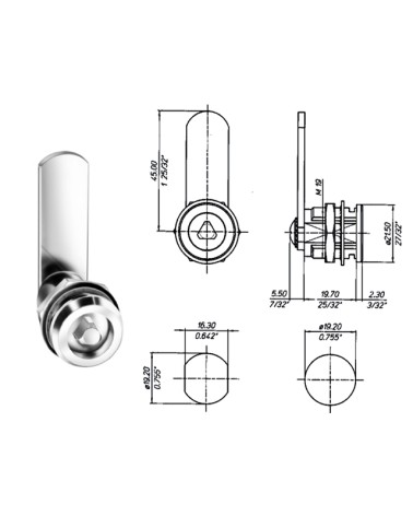 SERRATURA PER QUADRI ELETTRICI MERONI 2772