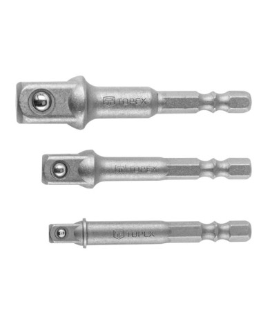 SET 3 Riduttori ART. 38D151 TOPEX. misure 1/4”, 3/8” e 1/2