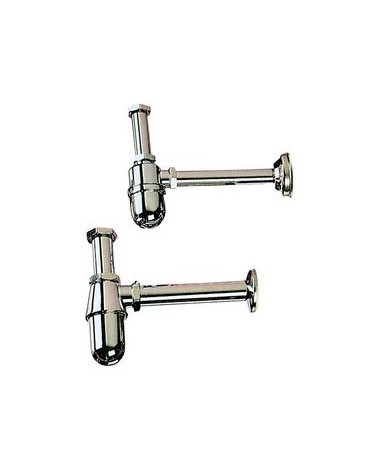 SIFONE A BOTTIGLIA OTTONE CROMATO D 1.1/4