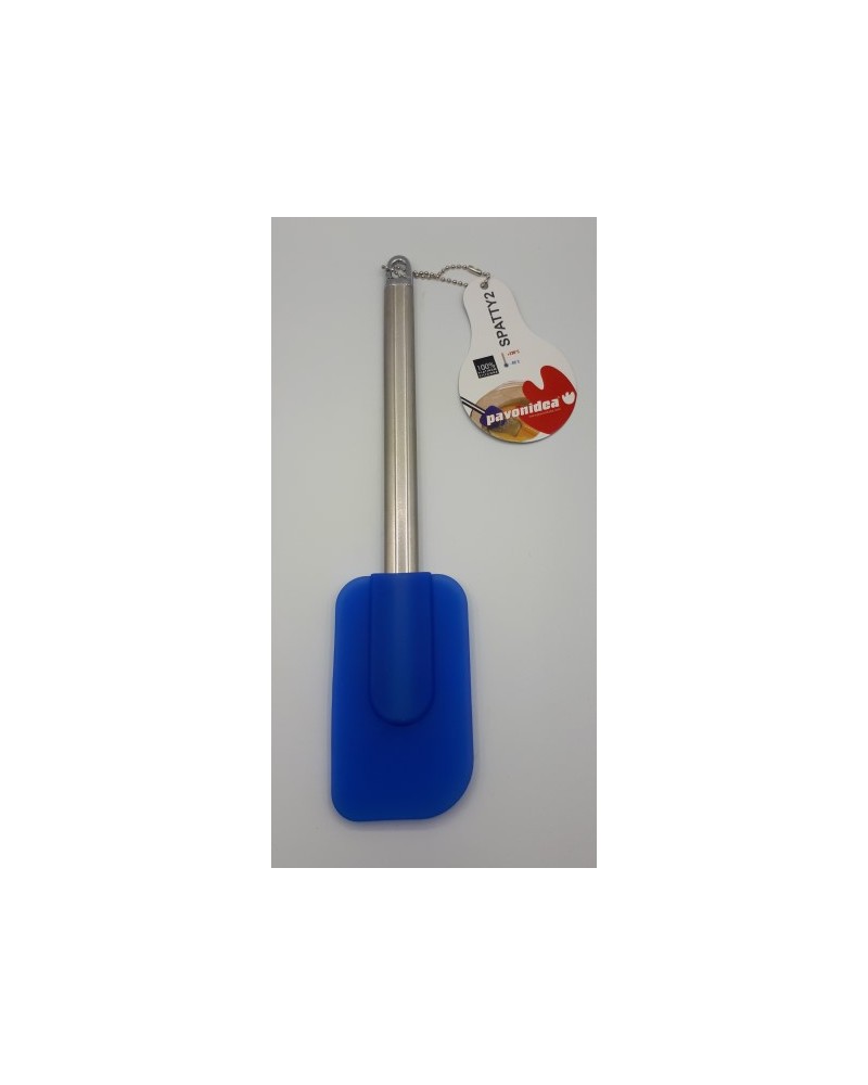 SPATOLA SPATTY CON MANICO INOX IN SILICONE TRANSLUCIDO BLU CM30 PAVONI