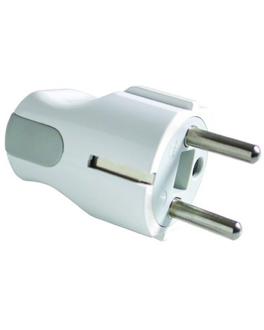 SPINA SCHUKO 2P+T SMONTABILE CAVO LATERALE 90° NERA