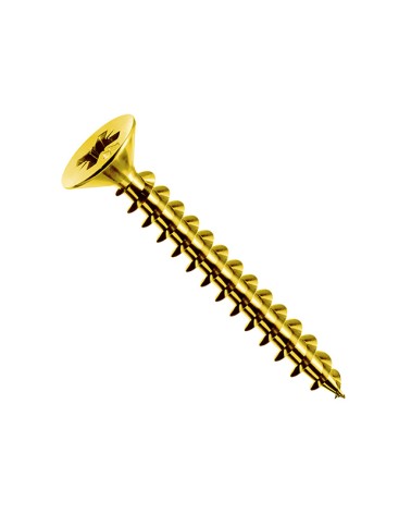 VITI TRUCIOLARE OTTONATA TESTA PIANA 2,5X16 100 PEZZI