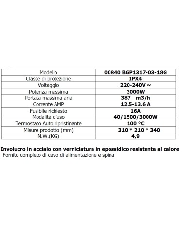 TERMOV RES INOX 3000W CANA