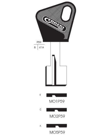 CHIAVE MO1P59 | MT2P      