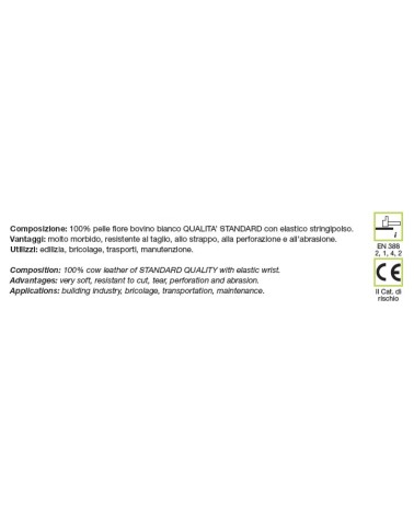 GUANTO FIORE BOVINO  TG  8